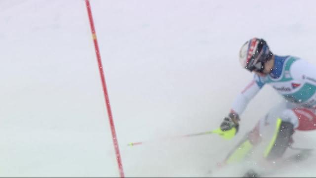 Adelboden (SUI), slalom messieurs 1re manche: Loic Meillard (SUI)