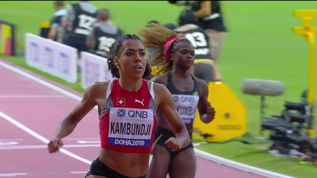 100m dames: Mujinga Kambundji (SUI) remporte sa série et accède aux demi-finales