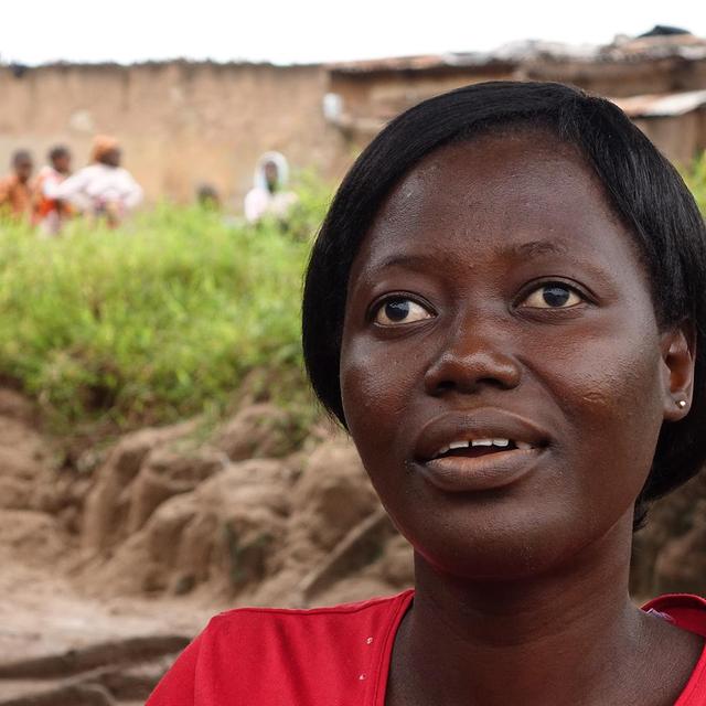 Marie Flore Konan Akissi, 39 ans, vit à la périphérie de Daloa et souffre d'un glaucome irréversible. [avsi.org - Giovanni de Vito]