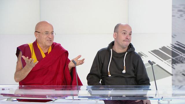 Les philosophes Matthieu Ricard et Alexandre Jollien réagissent aux manifestations de jeunes. [RTS]