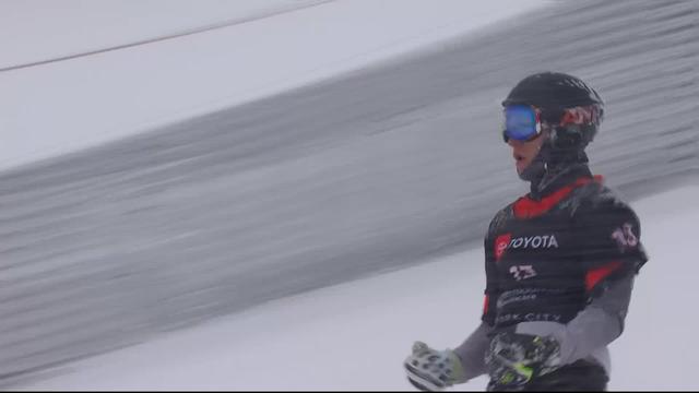 Park City (USA), snowboard slalom parallèle messieurs: Dmitry Loginov (RUS) en or devant Roland Fischnaller (ITA)