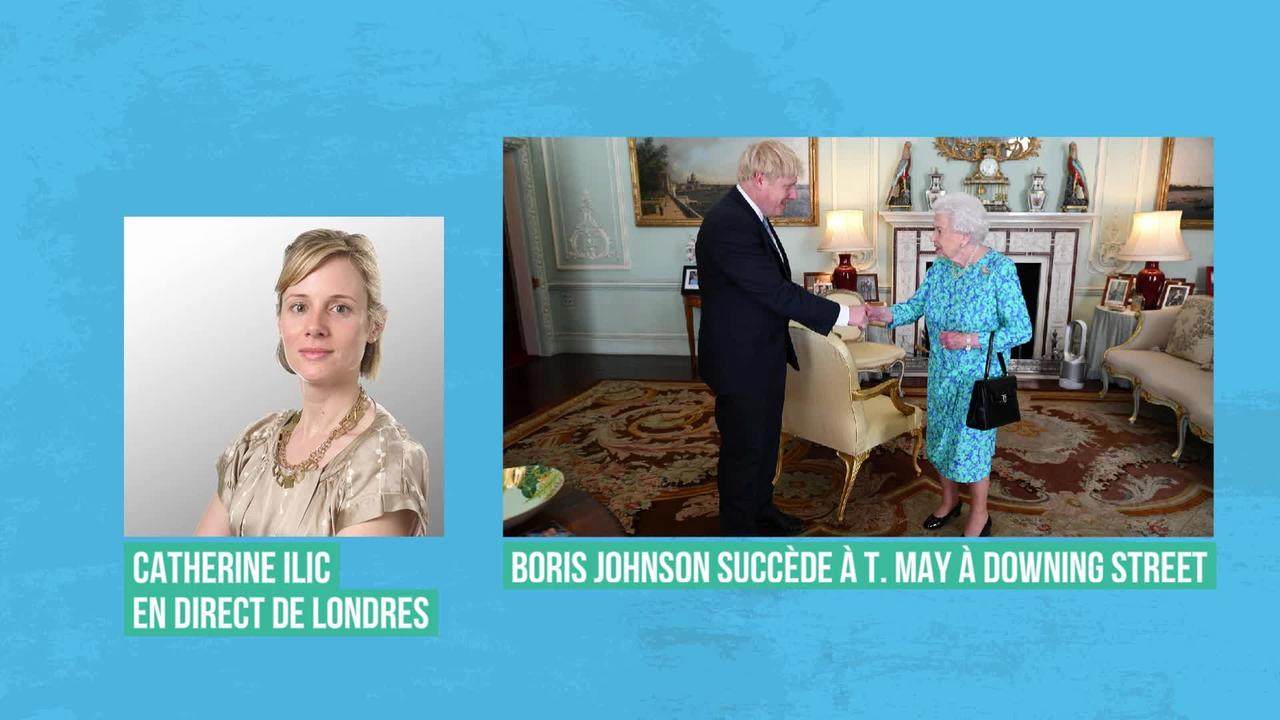 Une journée entre Buckingham Palace et le 10 Downing Street pour le nouveau Premier ministre britannique Boris Johnson