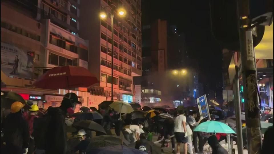 Mobilisation parallèle au siège de l?université polytechnique à Hong Kong