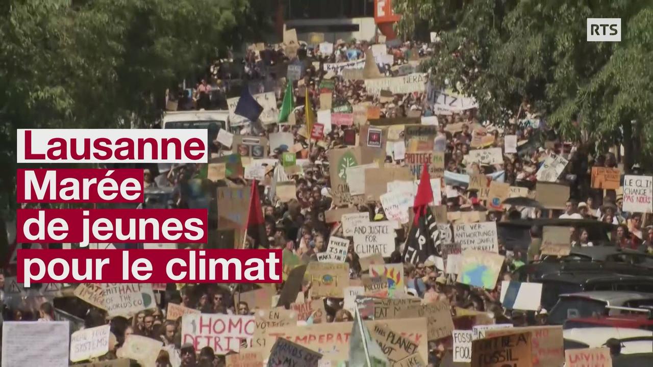 Plus de 2500 manifestants à Lausanne contre le réchauffement climatique