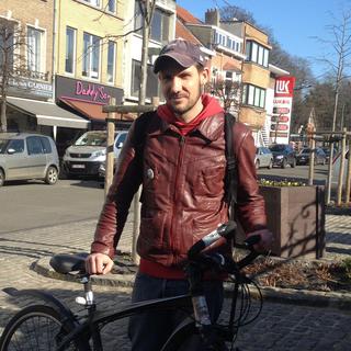 Marc Neusch et son vélo, Bruxelles (2019) [RTS - Muriel Mérat]