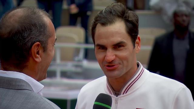 1er tour, L. Sonego (ITA) - R. Federer (SUI) 2-6, 4-6, 4-6: interview d'après match de Roger Federer (SUI)
