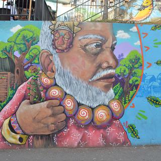 fresques murales de la Commune 13 à Medellin, en Colombie [RTS - Najet Benrabaa]