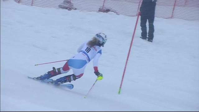 Spindleruv Myln (CZE), slalom dames 1re manche: Aline Danioth (SUI)