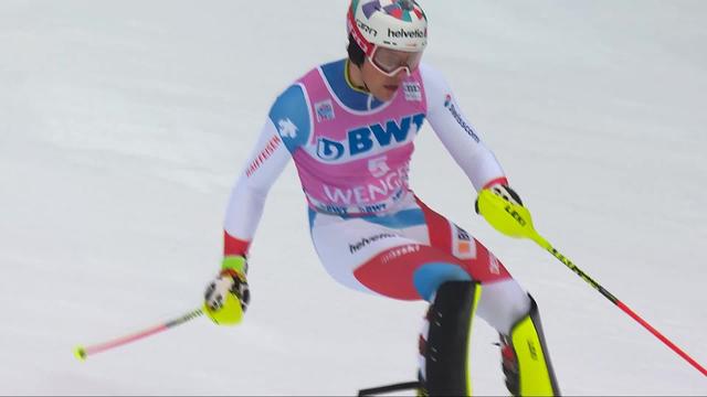 Wengen (SUI), slalom messieurs 1re manche: Daniel Yule (SUI)