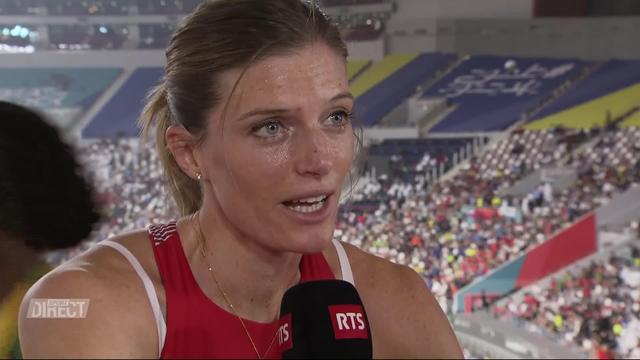 400m haies dames: Léa Sprunger (SUI) à l'interview après sa qualification
