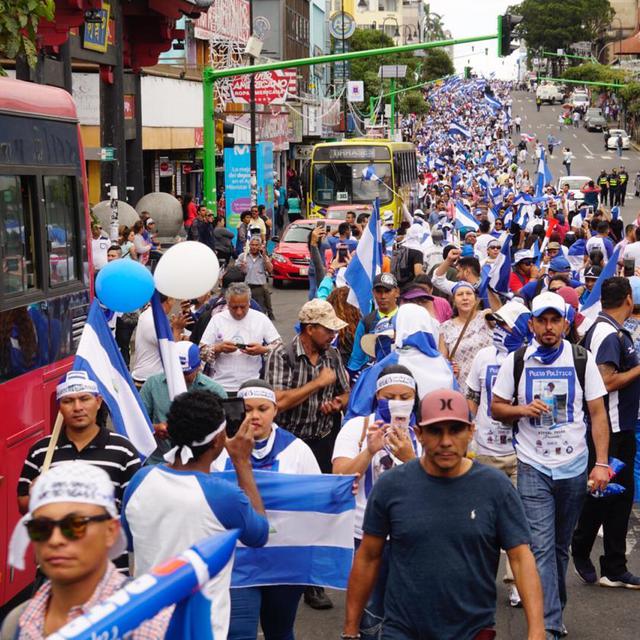manifestants nicaraguayens dans les rues de San José au Costa Rica [DR - Carlos Felipe Huezo]