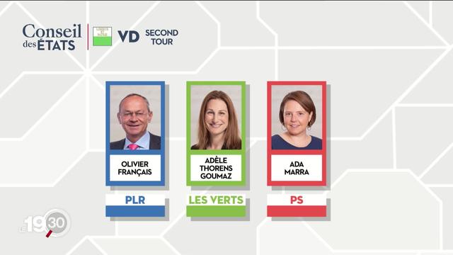 Dans le canton de Vaud, Olivier Français, Ada Marra et Adèle Thorens se disputent les 2 sièges du Conseil des Etats