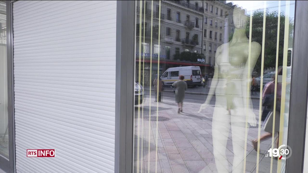 A Genève, comme dans d'autres villes de Suisse, les arcades et vitrines vides se multiplient au centre-ville