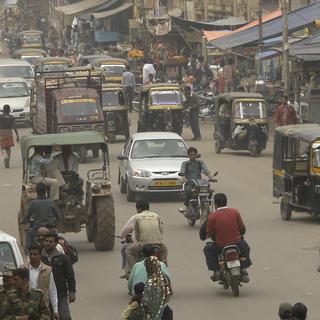 Traffic routier en Inde à Gwalior [Wikimedia - Yann (talk)]
