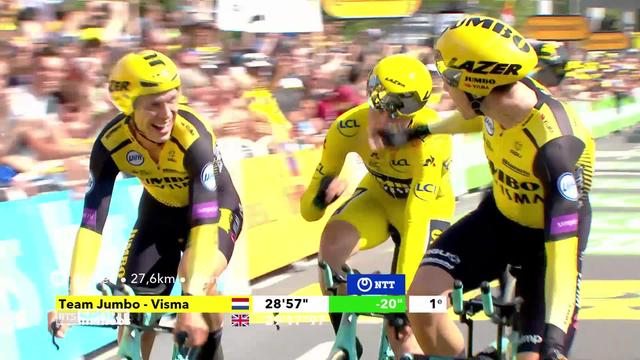 Cyclisme: Tour de France, la team Jumbo-Visma remporte le contre la montre