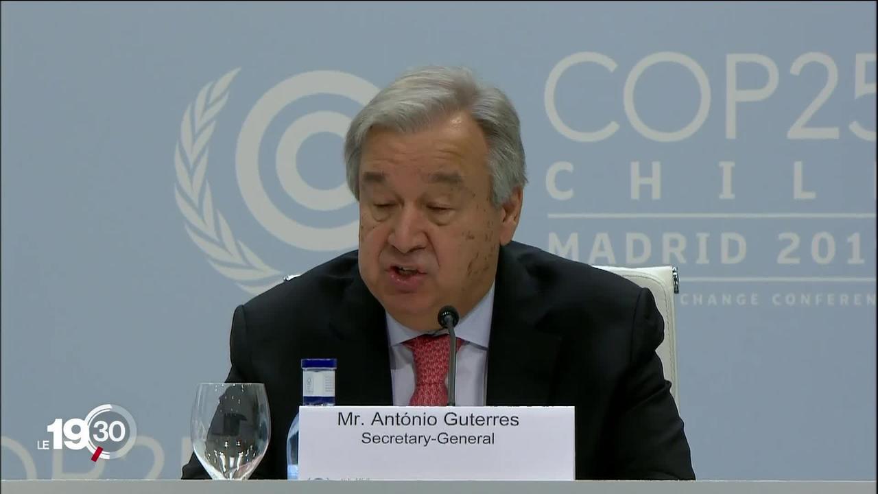 Le secrétaire général de l'ONU, Antonio Guterres lance un appel avant l'ouverture de la conférence de l'ONU sur le climat.