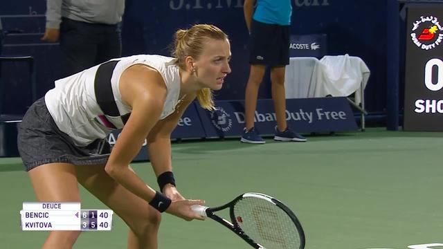 WTA Dubaï, finale, B.Bencic (SUI) – P.Kvitova (CZE) (6-3, 1-6): la deuxième manche facilement remportée par Kvitova