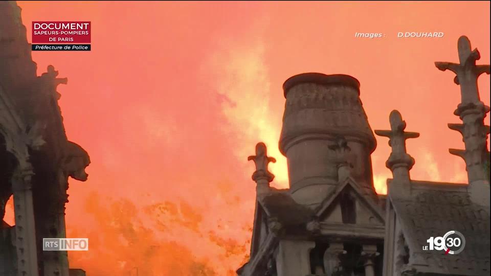 Notre-Dame partiellement détruite par un incendie d'une violence sans pareille. Les pompiers n'ont sauvé que l'essentiel, mais des trésors subsistent.