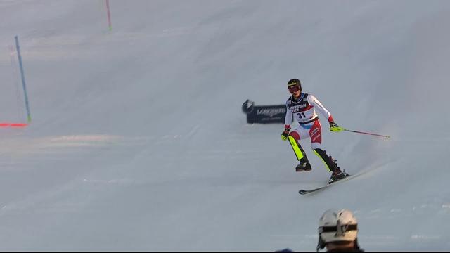 Zagreb (CRO), slalom messieurs: Marc Rochat (SUI) perd son ski et est éliminé