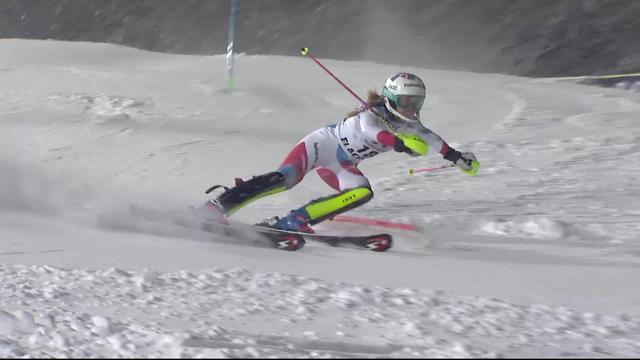 Flachau (AUT), slalom dames, 2e manche: le passage de Aline Danioth (SUI)