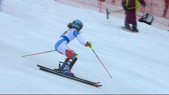 Spindleruv Myln (CZE), slalom dames 1re manche: Elena Stoffel (SUI)