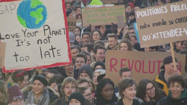 Les étudiants mobilises pour le climat a Lausanne