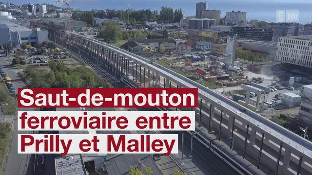 Le chantier du saut-de-mouton ferroviaire entre Lausanne et Renens