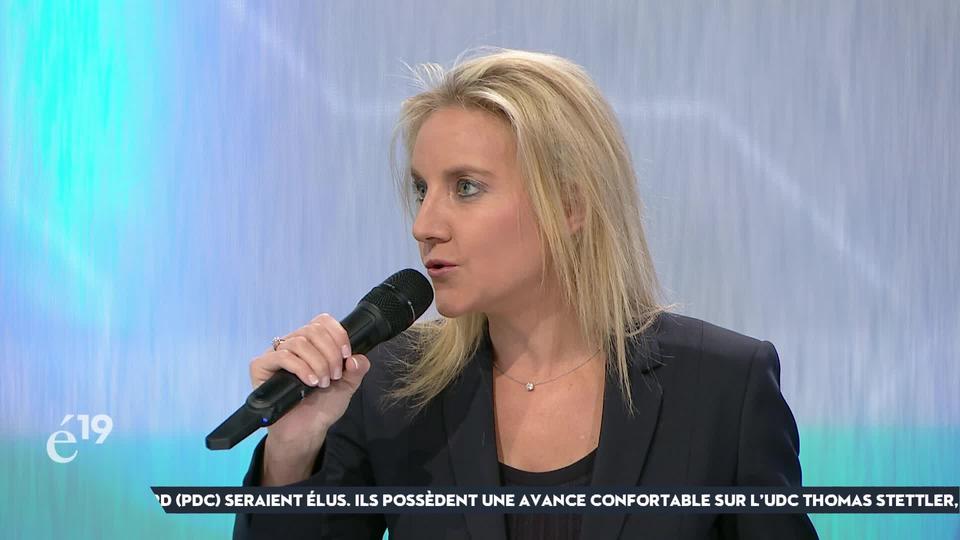 Céline Amaudruz, vice-présidente de l'UDC, commente la régression de son parti dans les urnes: "L'UDC reste le premier parti du pays"