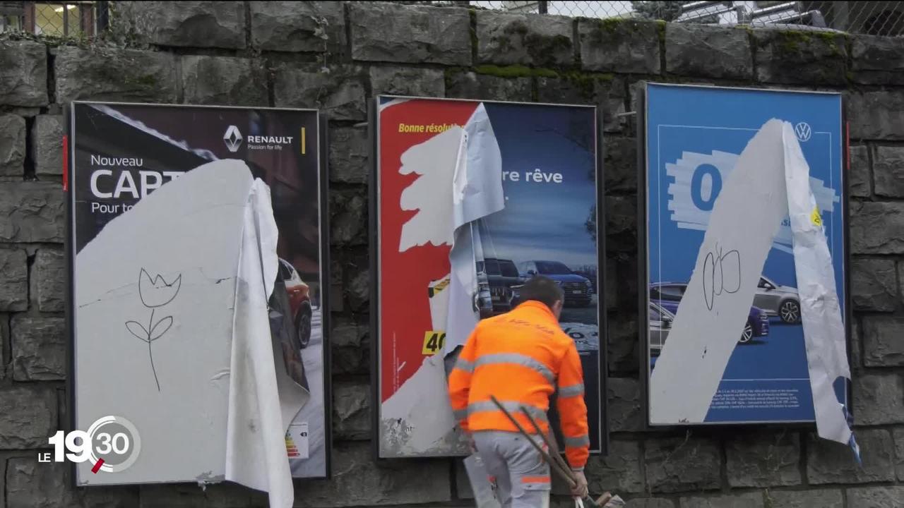La ville de Lausanne a connu deux vagues successives de vandalisme sur ses surfaces d’affichage publicitaire