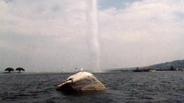 Le Jet d'eau de Genève en 1976. [RTS]