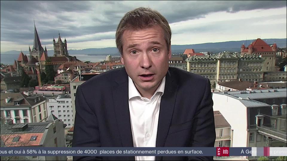 Philippe Nantermod, vice-président du PLR, sur la loi sur la chasse:-"Les résultats me surprennent en bien, on ne voit pas autant la division entre la ville et la campagne qu'on pouvait attendre, si la loi est refusée on pourra trouver une entente"