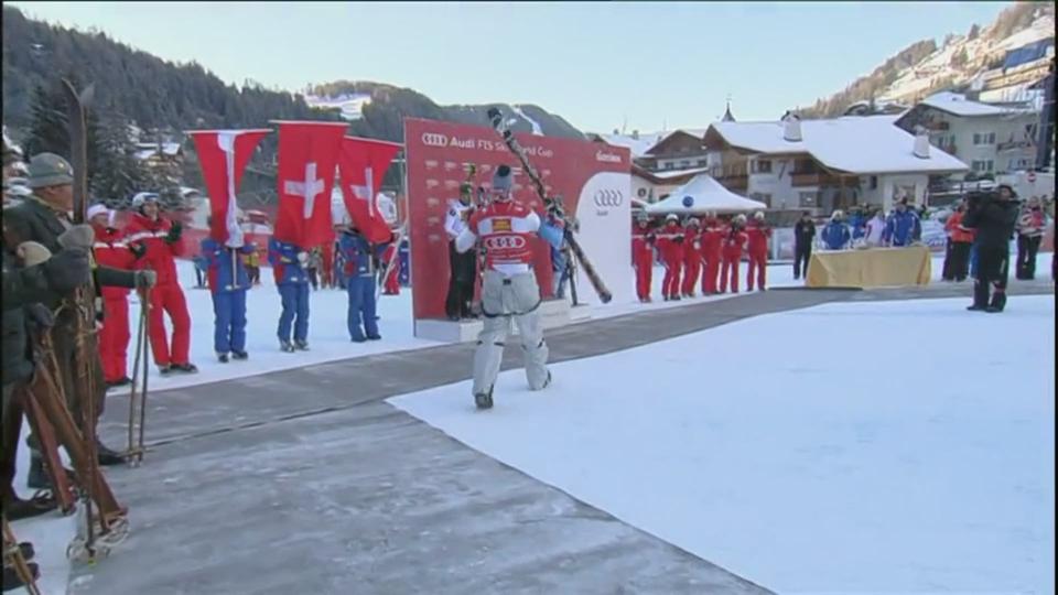 La victoire de Silvan Zurbriggen lors de la descente de Val Gardena 2010