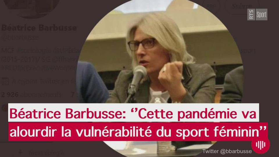 Le sport féminin, grand perdant du coronavirus? Béatrice Barbusse