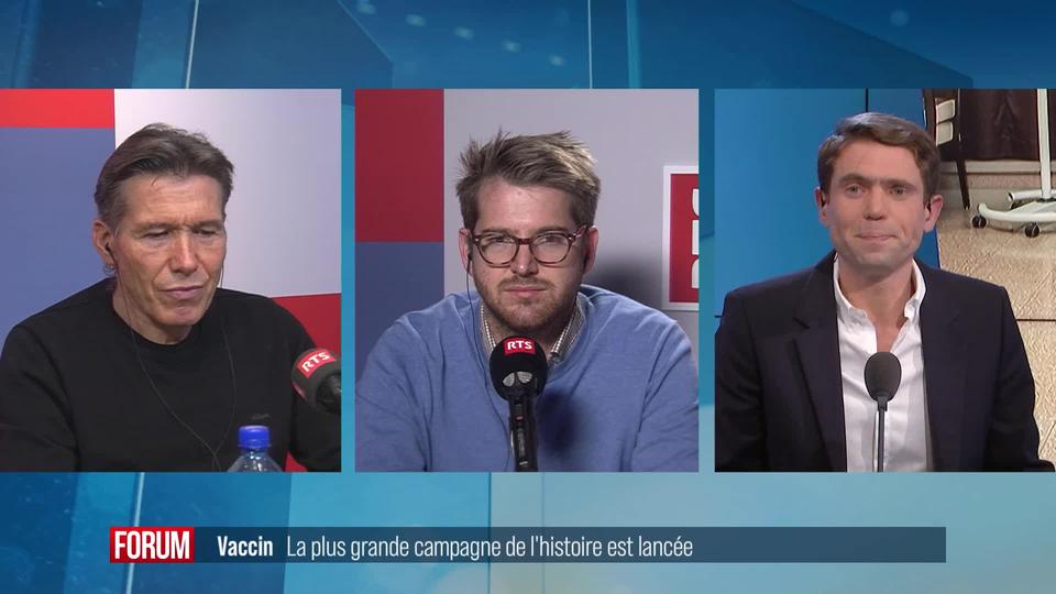 Campagne de vaccination: débat entre Felix Schneuwly et Baptiste Hurni