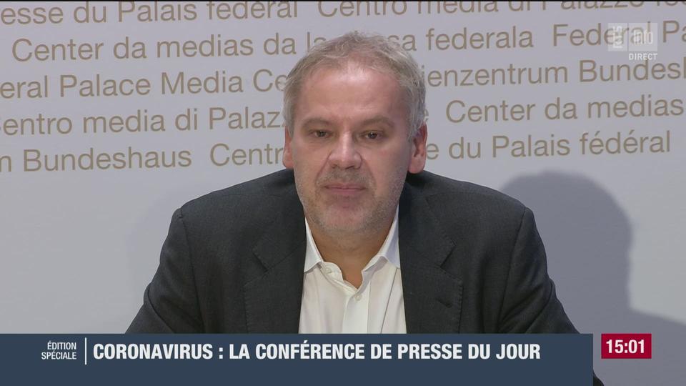 Les déclarations de Patrick Mathys, chef de la section Gestion de crise et collaboration internationale de l'OFSP.