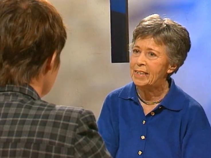 Yvette Z'Graggen, interviewée par Florence Heiniger en 1996. [RTS]