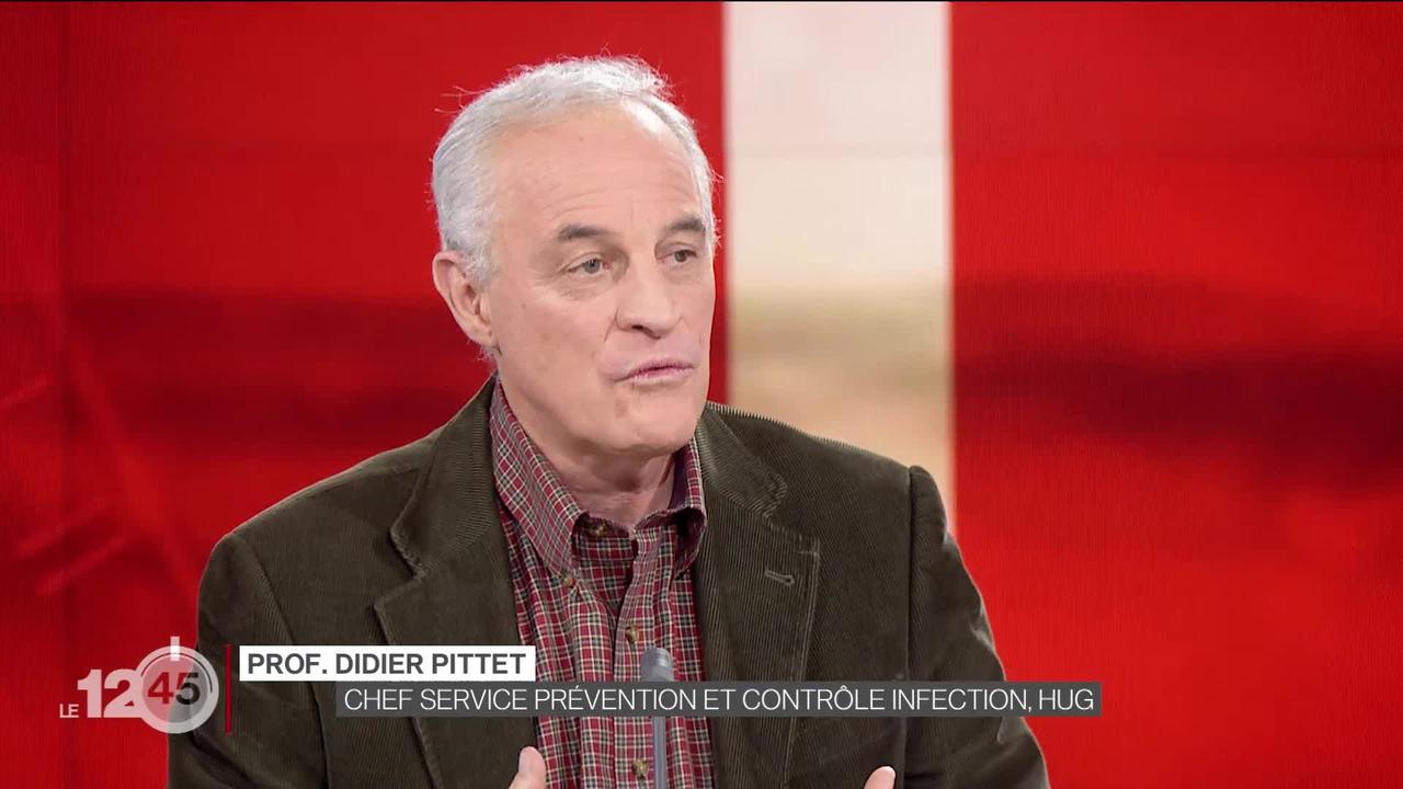Pr. Didier Pittet (HUG): "Il y a actuellement 3 médecins en permanence aux arrivées des avions et un plan est en préparation".