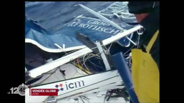 Au Vendée Globe, le navigateur français Kevin Escoffier secouru sain et sauf par son compatriote Jean Le Cam