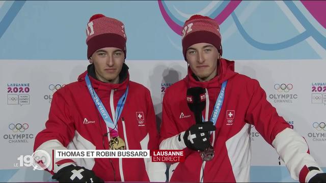 Thomas et Robin Bussard, les jumeaux de 16 ans, ont décroché chacun une médaille. Leurs émotions en direct à Lausanne.