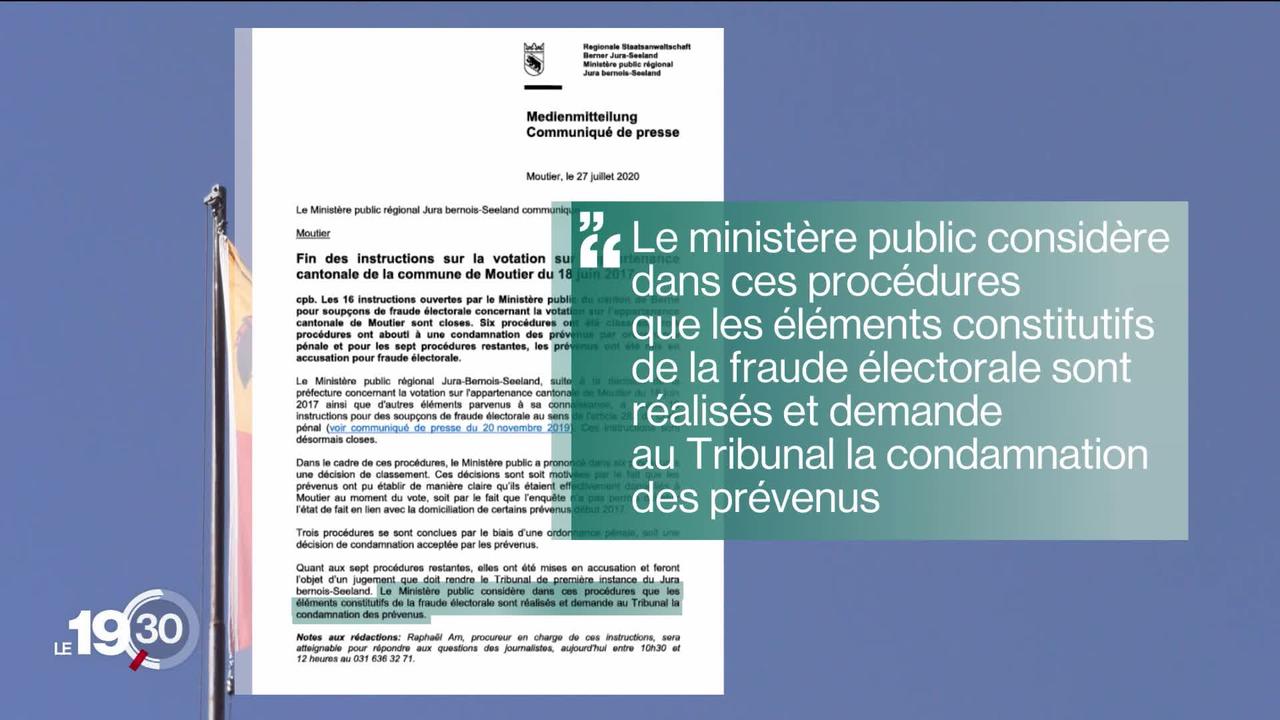 Sept personnes sont accusées de fraude électorale à Moutier (BE).