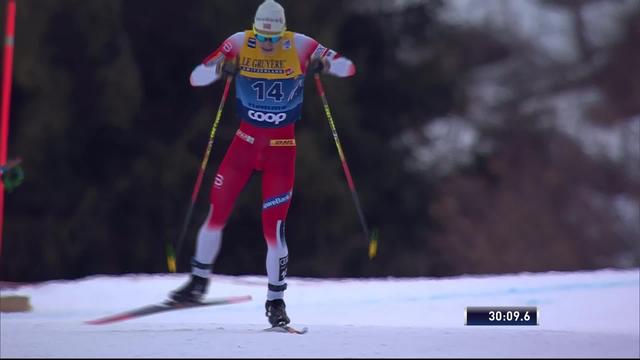 Val di Fiemme (ITA), départ en ligne messieurs: victoire du Norvégien S. h. Krueger, Cologna (SUI) termine 7e