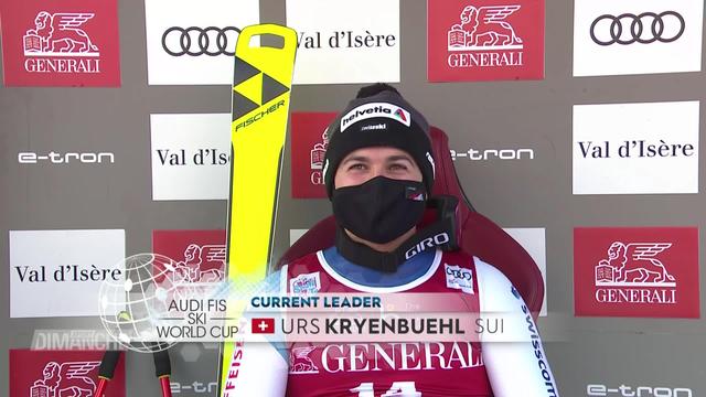 Ski alpin, descente: la belle 3e place d'Urs Kryenbühl (SUI)