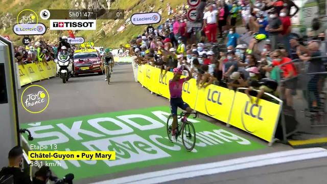 13e étape, Châtel-Guyon - Puy-Mary: héroïque, Martinez (COL) s'impose devant devant Kämna (GER)