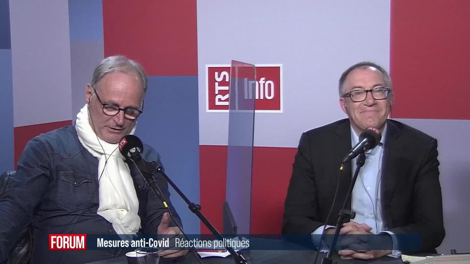 Réactions politiques aux mesures anti-Covid-19: débat entre Michel Matter et Yves Nidegger