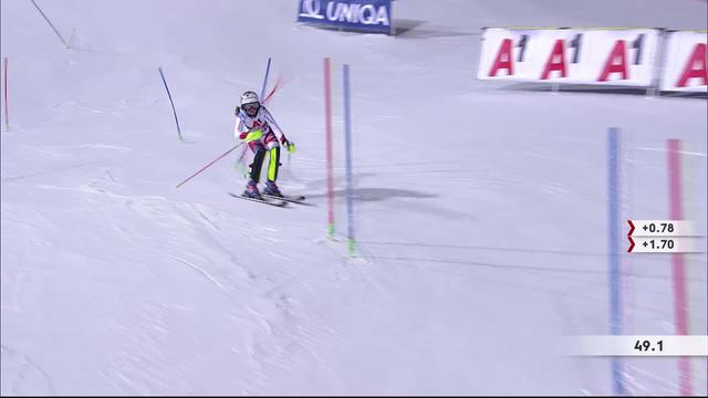 Flachau (AUT), slalom dames, 1e manche: Aline Danioth (SUI)