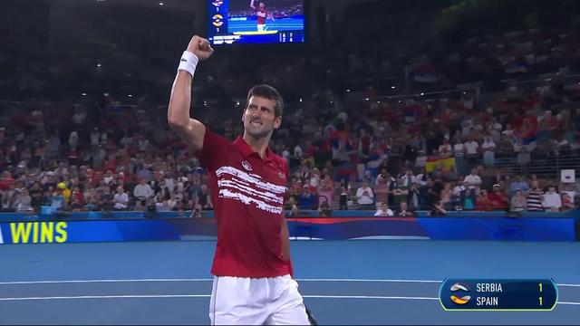 Finale Serbie - Espagne 1-1, N. Djokovic (SRB) - R. Nadal (ESP) 6-2 7-6: le numéro un mondial égalise pour son pays