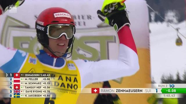 Alta Badia (ITA), slalom messieurs, 2e manche: Ramon Zenhaeursern (SUI) l'emporte !