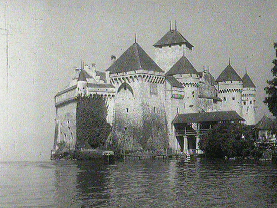 Le Château de Chillon en 1963. [RTS]