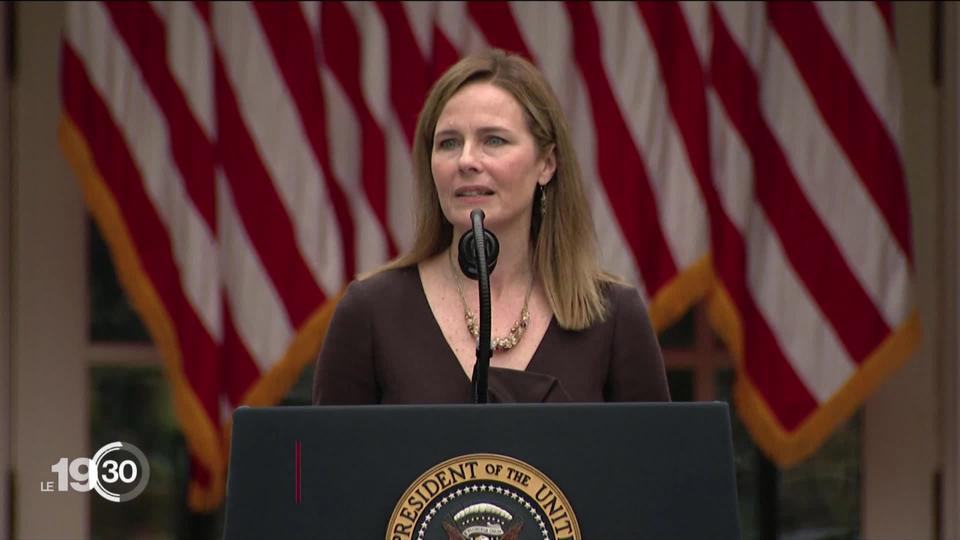 Amy Coney Barrett, juge conservatrice de 48 ans, a été nommée par Donald Trump. Le Sénat doit encore confirmer cette nomination.