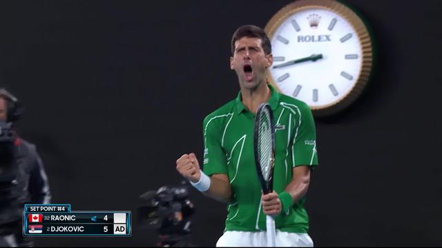 1-4, M.Raonic (CAN) – N.Djokovic (SRB) (4-6, 3-6, 6-7): en ballade, Djokovic rejoint Federer en demi-finale!